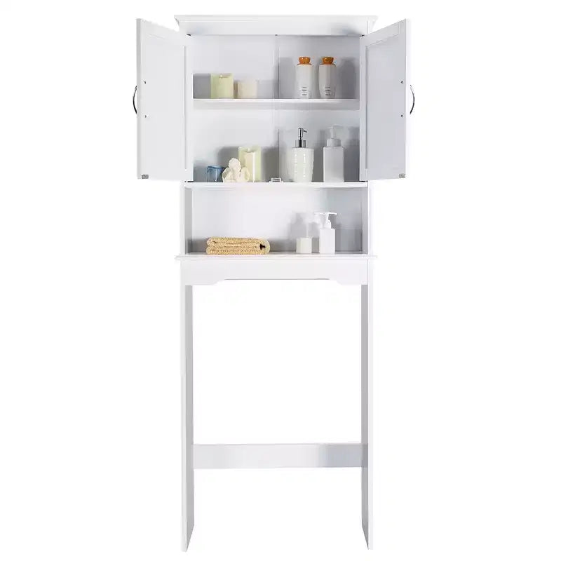 Meuble de rangement de salle de bain Costway au-dessus des toilettes avec étagère réglable