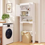 Meuble de rangement de salle de bain Costway au-dessus des toilettes avec étagère réglable