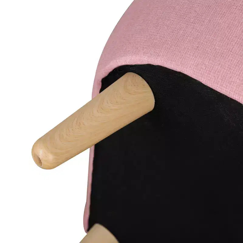 Canapé 2 places pour enfants Qaba en tissu de lin et cadre en bois pour enfants et tout-petards âgés de 3 à 7 ans, siège de 28 cm de haut