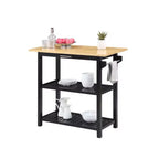 Îlot de cuisine 3 niveaux Designs2Go en bois de boucher avec tiroir – Breighton Home