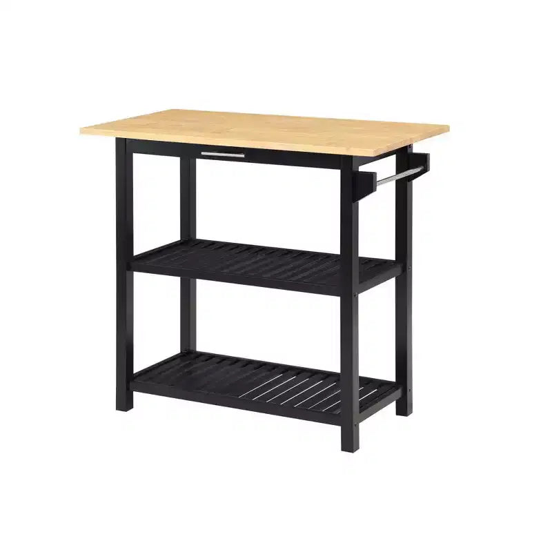 Designs2Go 3 Tier Butcher Block Kitchen Prep Island with Drawer - Breighton Home