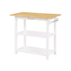 Îlot de cuisine 3 niveaux Designs2Go en bois de boucher avec tiroir – Breighton Home