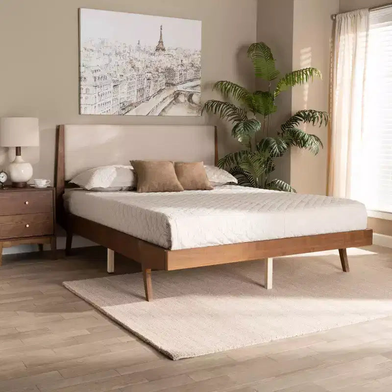Lit à plateforme Senna en bois - Baxton Studio