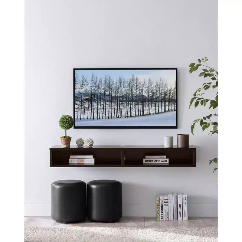 Meuble TV console flottant Eglantine pour téléviseurs jusqu'à 60 po - miBasics
