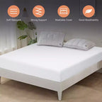 Costway Matelas en mousse 8'' grand lit/double/queen/king Jacquard Fermeté moyenne Lit-dans-une-boîte Chambre à coucher avec housse amovible