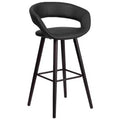 Merrick Lane Wood Ultramodern Bar Counter Stool With Upholstered Seat