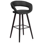 Merrick Lane Wood Ultramodern Bar Counter Stool With Upholstered Seat