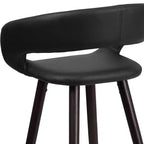 Tabouret de Bar Ultramoderne Merrick Lane Wood avec Assise Rembourrée