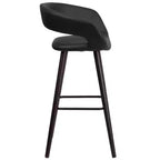 Tabouret de Bar Ultramoderne Merrick Lane Wood avec Assise Rembourrée