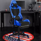 Chaise de jeu massante Costway, fauteuil de bureau inclinable style course avec repose-pieds blanc/bleu/rose/rouge
