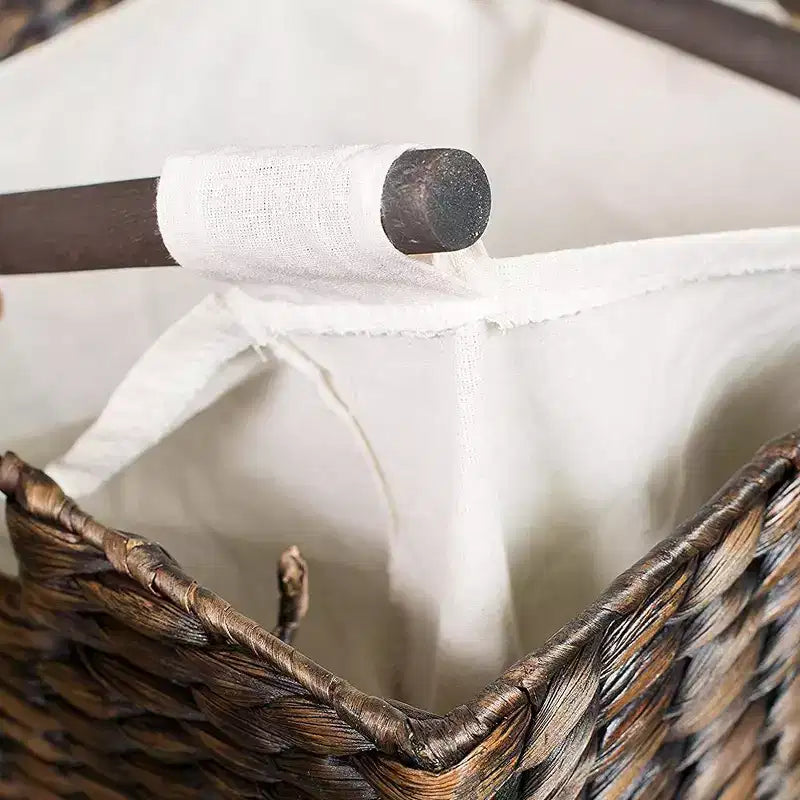 Panier à linge double BirdRock Home avec couvercle et intérieur divisé