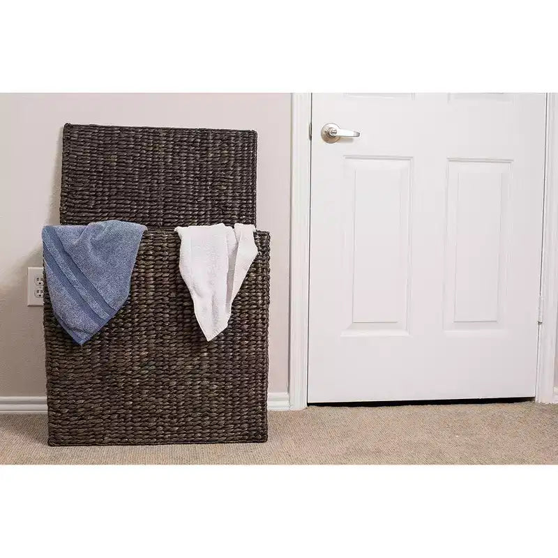 Panier à linge double BirdRock Home avec couvercle et intérieur divisé