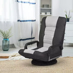 Chaise de jeu au sol pivotante à 360 degrés Costway avec dossier pliable et réglable