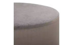 Pouffe Repose-Pieds Rond en Velours BirdRock Home - Gris