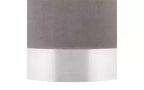 Pouffe Repose-Pieds Rond en Velours BirdRock Home - Gris