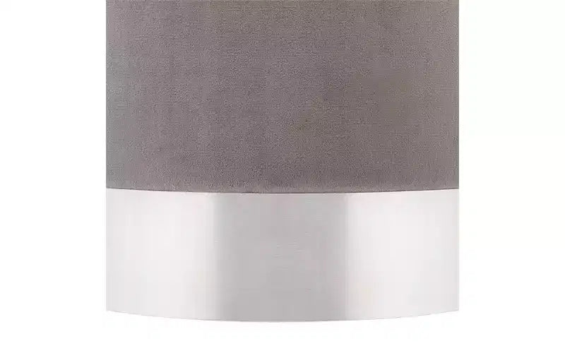Pouffe Repose-Pieds Rond en Velours BirdRock Home - Gris
