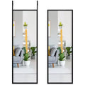Costway Door Wall Mounted Mirror Full Length Hanging Mirror Bedroom Bathroom Coffee\Black