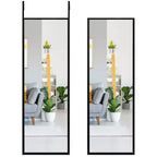 Costway Door Wall Mounted Mirror Full Length Hanging Mirror Bedroom Bathroom Coffee\Black