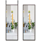 Costway Miroir mural de porte, plein pied, à suspendre, pour chambre à coucher, salle de bain, café/noir