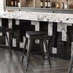 Flash Furniture Cierra, ensemble de 4 tabourets de bar en métal sans dossier de 61 cm de hauteur, de qualité commerciale, pour l'intérieur, avec sièges en résine polyvalente tout temps