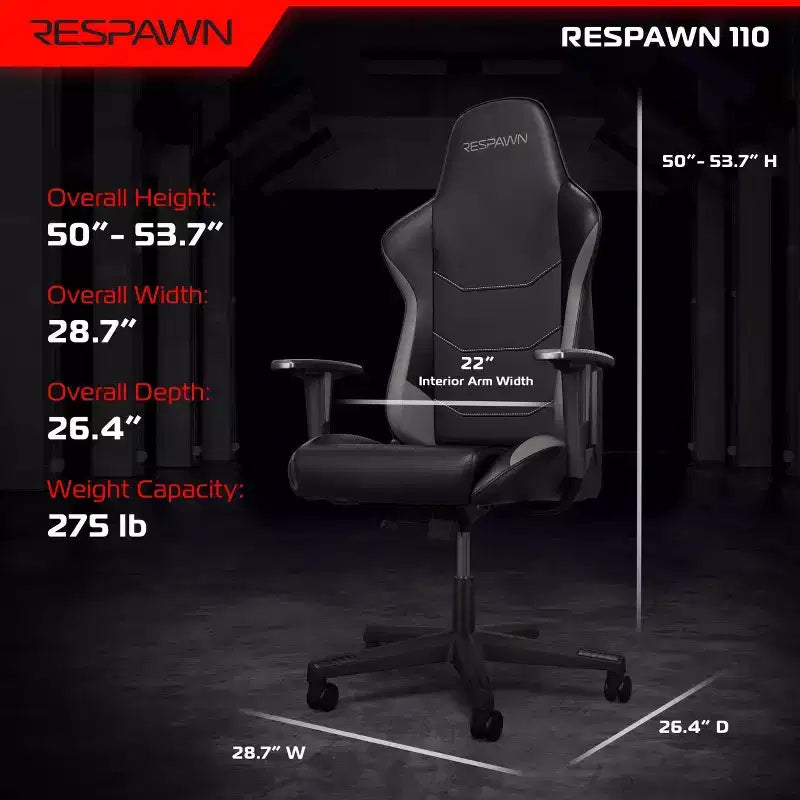 Chaise de jeu ergonomique RESPAWN 110
