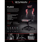 Chaise de gaming RESPAWN Flexx Mesh avec support lombaire et appui-tête réglable