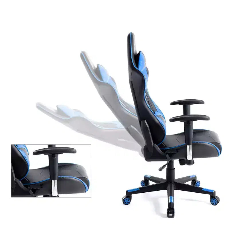 Chaise de Bureau Gaming en Cuir PU avec Appuie-tête et Coussin Lombaire Ajustables - GTRACING