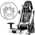Chaise de Bureau Gaming en Cuir PU avec Appuie-tête et Coussin Lombaire Ajustables - GTRACING