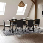 Table de salle à manger Hathaway avec piètement inversé en métal - WyndenHall