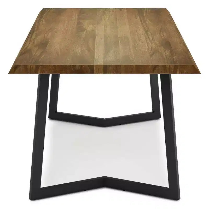 Table de salle à manger Hathaway avec piètement inversé en métal - WyndenHall