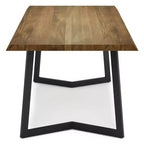 Table de salle à manger Hathaway avec piètement inversé en métal - WyndenHall