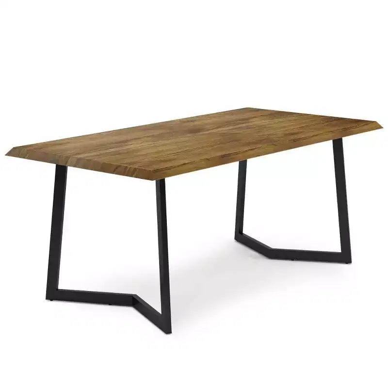 Table de salle à manger Hathaway avec piètement inversé en métal - WyndenHall