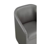 Chaise de salle à manger moderne ronde en similicuir Anna - Manhattan Comfort