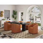 Chaise de salle à manger moderne ronde en similicuir Anna - Manhattan Comfort