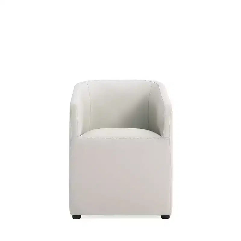 Chaise de salle à manger moderne ronde en similicuir Anna - Manhattan Comfort
