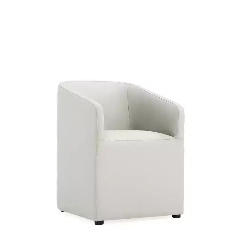Chaise de salle à manger moderne ronde en similicuir Anna - Manhattan Comfort