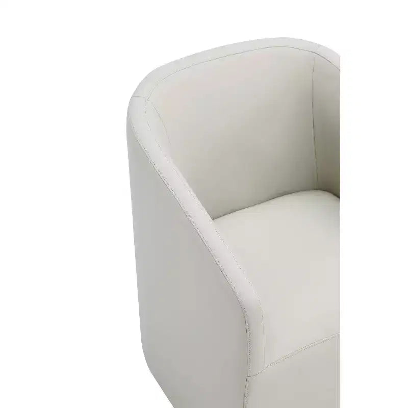 Chaise de salle à manger moderne ronde en similicuir Anna - Manhattan Comfort