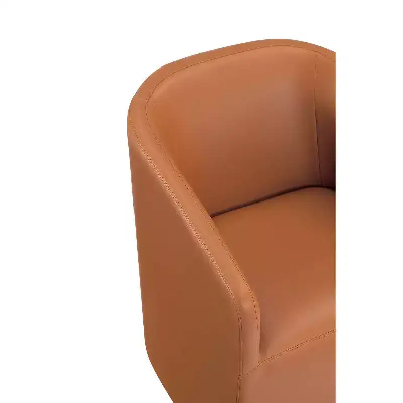 Chaise de salle à manger moderne ronde en similicuir Anna - Manhattan Comfort