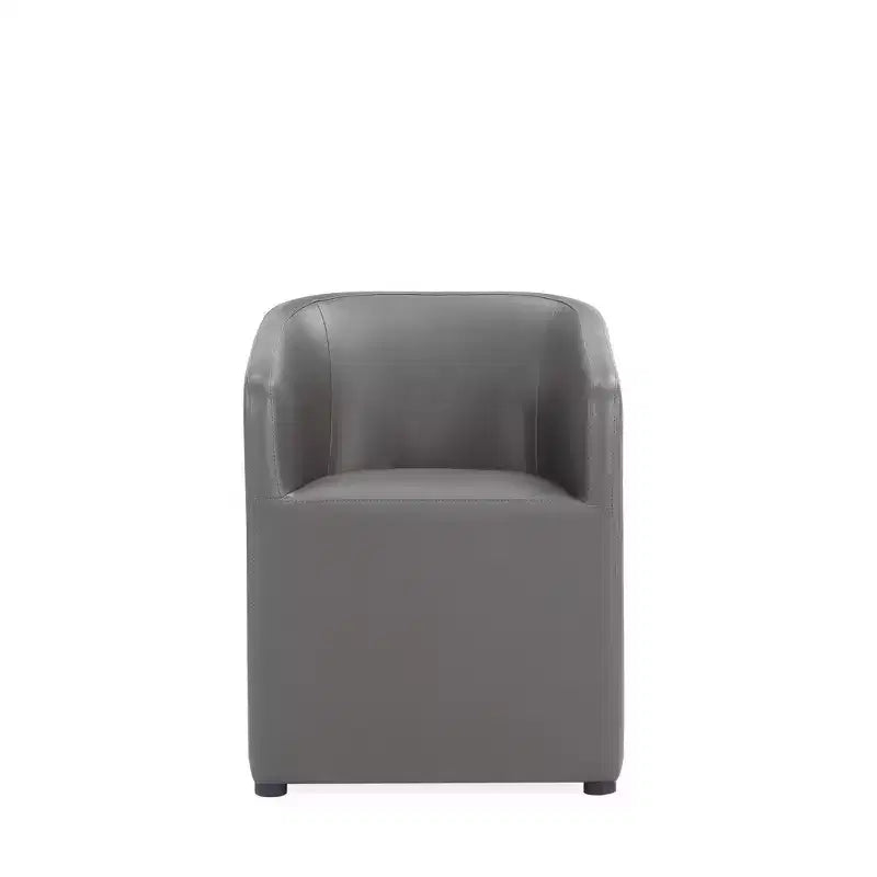 Chaise de salle à manger moderne ronde en similicuir Anna - Manhattan Comfort