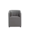 Chaise de salle à manger moderne ronde en similicuir Anna - Manhattan Comfort