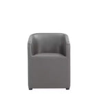 Chaise de salle à manger moderne ronde en similicuir Anna - Manhattan Comfort