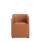 Anna Modern Round Faux Leather Dining Armchair - Manhattan Comfort