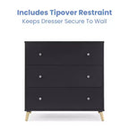 Commode 3 tiroirs Jordan avec tiroirs autobloquants Delta Children