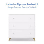 Commode 3 tiroirs Jordan avec tiroirs autobloquants Delta Children