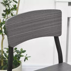 HOMCOM Ensemble Table de Bar Haute Moderne avec Tabourets, Table de Cuisine Compacte avec Repose-Pieds, Pieds en Métal