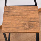 HOMCOM Ensemble Table de Bar Haute Moderne avec Tabourets, Table de Cuisine Compacte avec Repose-Pieds, Pieds en Métal