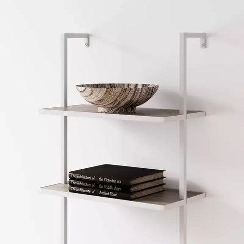 73 Theo 5 Tier Wood Wall Mount Ladder Bookshelf - Nathan James