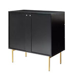 Commode Brian 32 avec 3 tiroirs et rangement pour chambre à coucher, lot de 2 | ART OF LIVING DESIGNS-BLACK