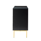 Commode Brian 32 avec 3 tiroirs et rangement pour chambre à coucher, lot de 2 | ART OF LIVING DESIGNS-BLACK