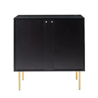Commode Brian 32 avec 3 tiroirs et rangement pour chambre à coucher, lot de 2 | ART OF LIVING DESIGNS-BLACK